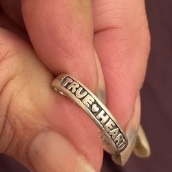 Sterling Silver Ring “TRUE 🩶 HEART”  Sz 7
