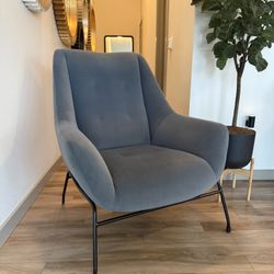 Mid Century Modern Blue Sofa Chair