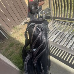 Nike Sport Lite Stand Golf Bag And Adams Golf Club Set