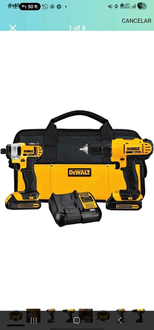 DEWALT 20V MAX Cordless Drill, Impact Driver, 2-Tool Power Tool Combo Kit, Brushless Power Tool Set with 2 Batteries and Charger Included