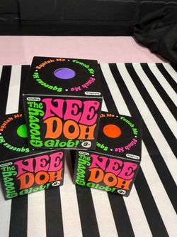 Schylling NeeDoh Groovy Glob Stress Balls – Lot of 4