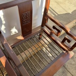 Two Chinese Vintage Antique Luxury Armchairs 