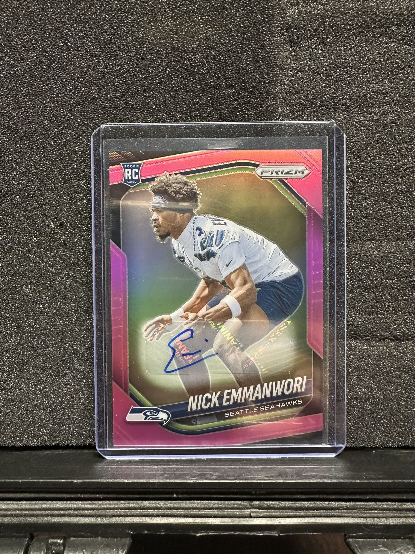 2025 Panini Prizm Nick Emmanwori Pink Prizm Rookie Auto #320