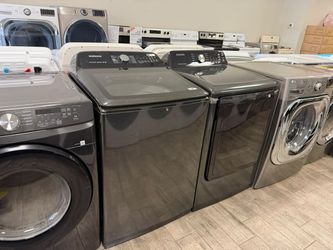 Samsung black washer and dryer set gas dryer
