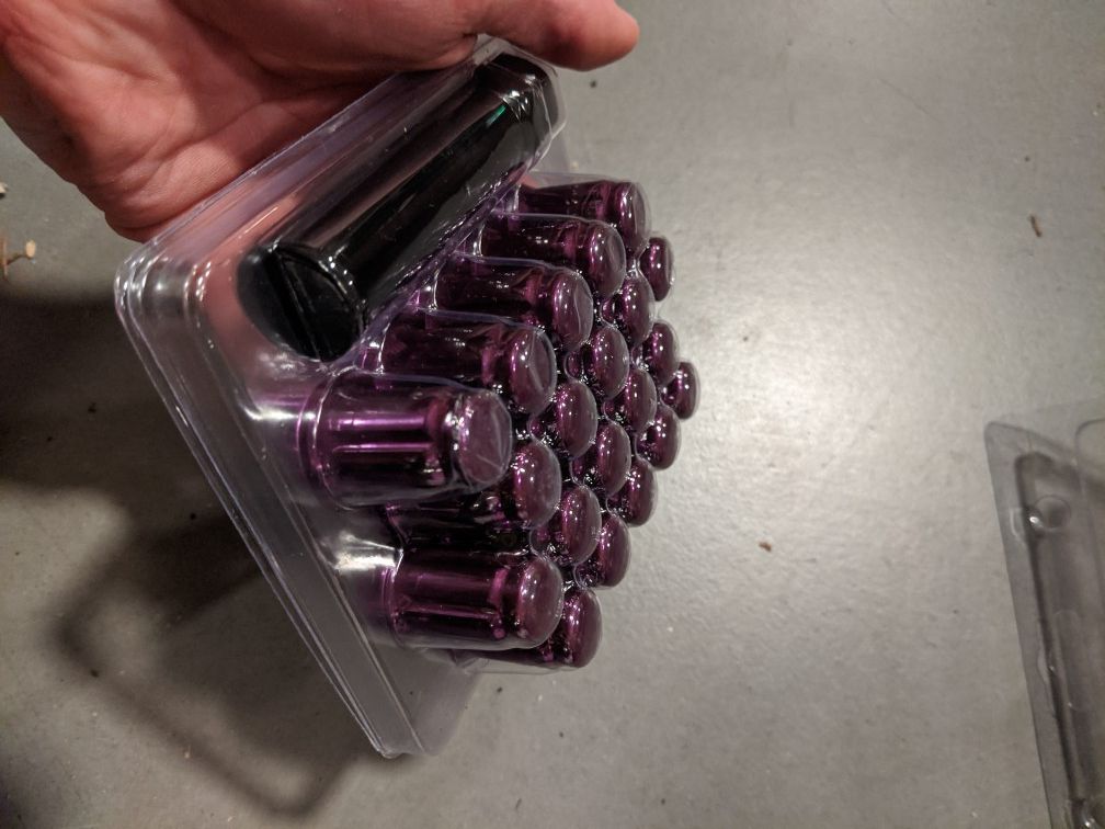 NEW purple locking lugnuts