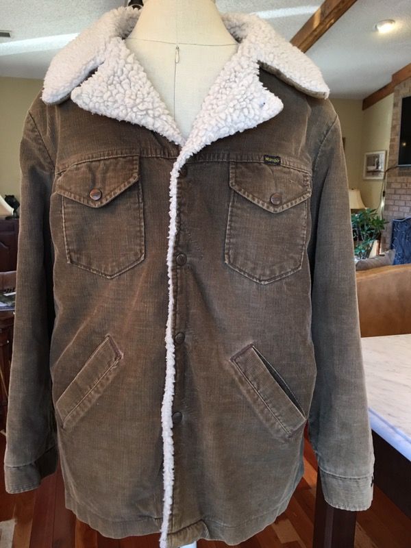 VTG Wrangler Wrange Coat CORDUROY RANCHER JACKET Brown Sherpa Large EC for  Sale in Mooresville, NC - OfferUp