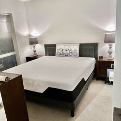 King Bed Frame And 14” Memory Foam Cool Gel 