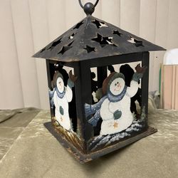 Indoor/Outdoor Snowman Lantern 
