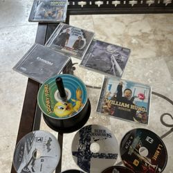 lot of cd and ps3