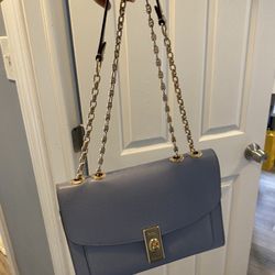Baby Blue Shoulder Bag Gold Chain (Coach Limited Edition)