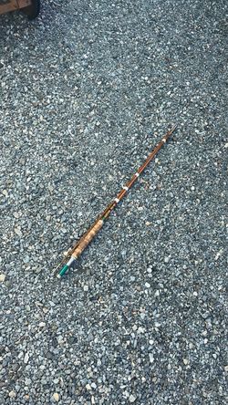 Old bamboo fishing rod