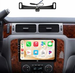Car Stereo Radio Chevrolet Suburban Tahoe GMC Yukon Sierra 2007 2008 2009 2010 2011 2012 2013, CarPlay Android Auto, 9” Touch Screen, Backup Camera