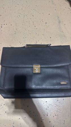 Pierre Cardin Black Leather Briefcase