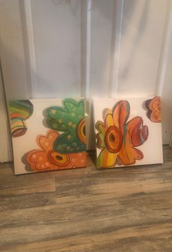 Floral sketch 14inch by 14 inch