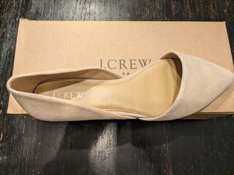 New JCrew d'orsay Tan Flats Size 9 .5