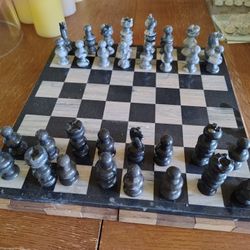 Carved Marble Chess Set