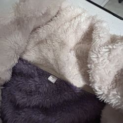 Cute Purple Fuzzy Pajamas - Size Small