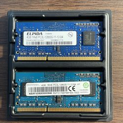 Lots Of Two Elpida 4GB 1Rx8 PC3L-12800S-11-12-B4 RAM Module
