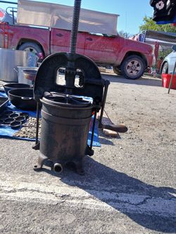 Wine press sausage maker