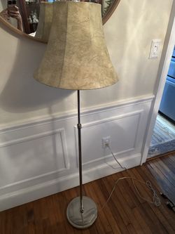 Vintsge Silver Flop Lamp W/shade 