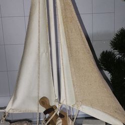 Wooden Sail Boat 