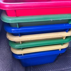 11 Colorful storage organizer utility tray tote bins