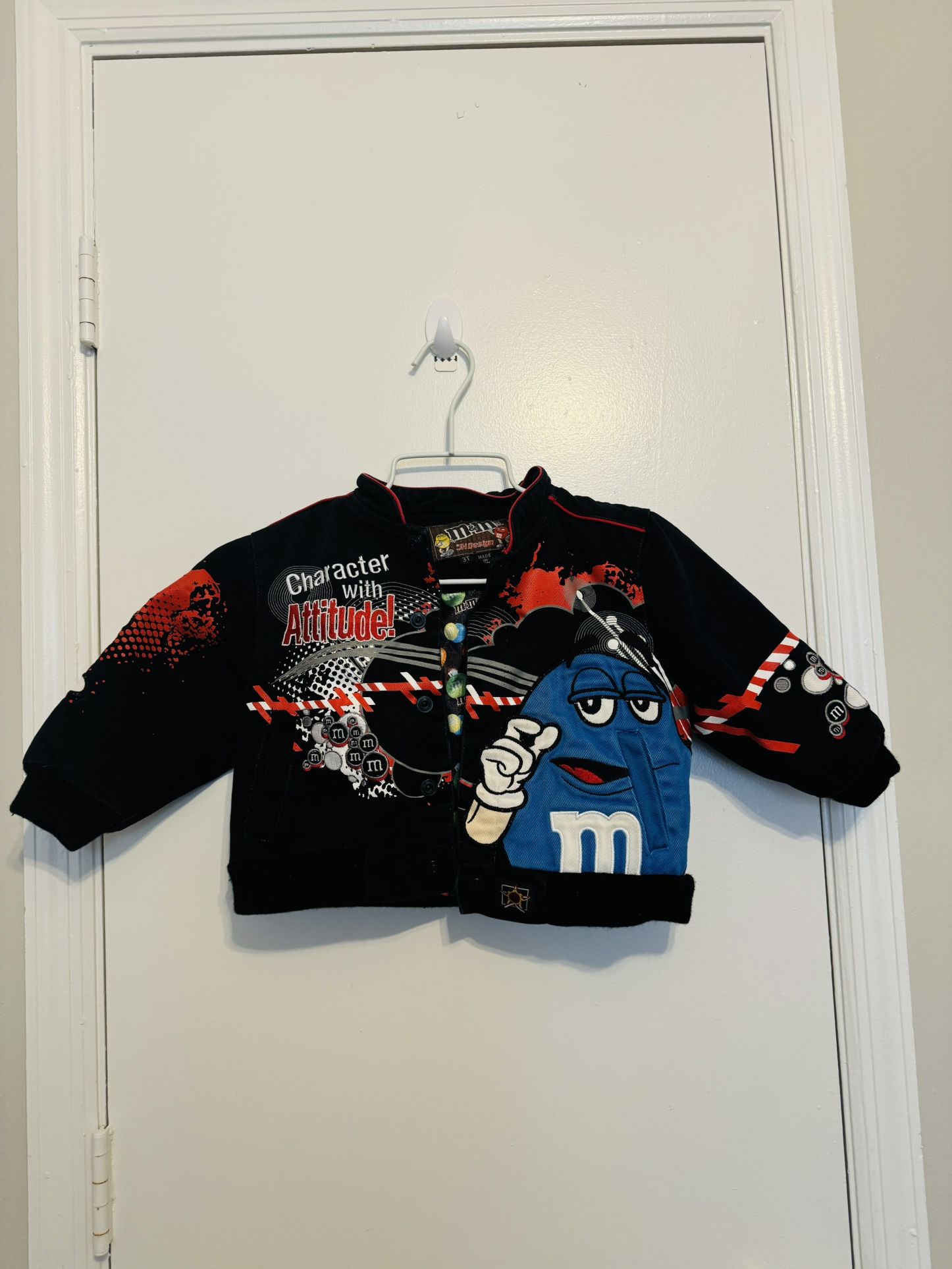 M&M’s ‘Character With Attitude’ Racing JH Design Jacket Nascar Rare Size 3T