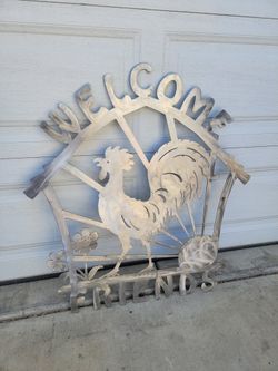 Iron "Welcome Friends" Ranch Sign
