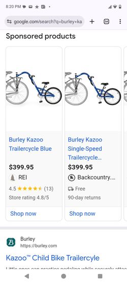 Burley kazoo kids bike trailer