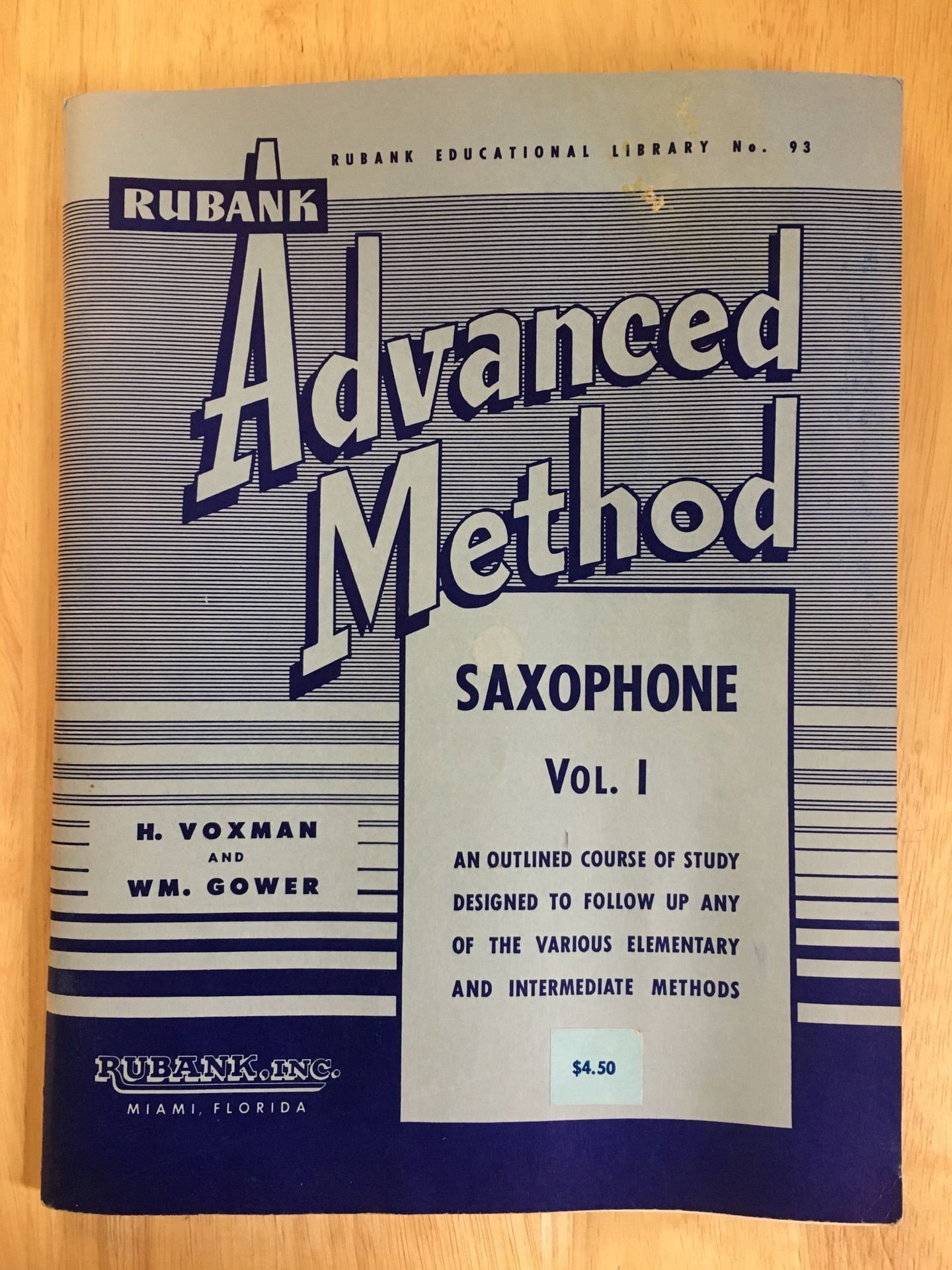 RUBANK Advanced Method for SAXOPHONE Vol. 1