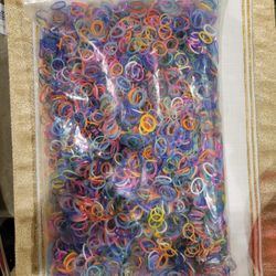 Small Rubber Bands For Crafts Or Hair. Too Many To Count. A Few Thousand Of Them.