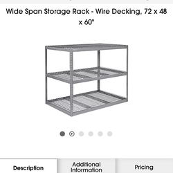 Heavy duty metal shelf