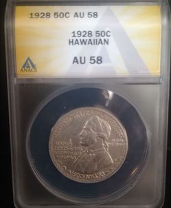 1928 Hawaiian Commemorative 50¢.  (Rare)