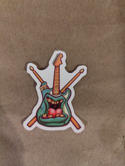 Zombie Guitar" sticker