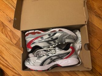ASICS Running Sneakers White Silver Red