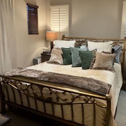 Cal- King Bed frame And Mattress 
