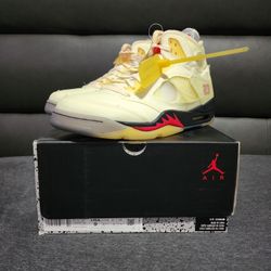 Jordan 5 Off Whites Size 9