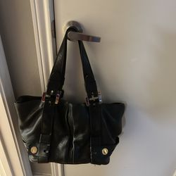 Michael Kors Black Leather Shoulder Bag 