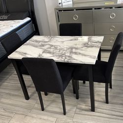 Spring blowout sale. Small five piece dining set only $399. Easy finance option. Same-day delivery, delivery or pick up.