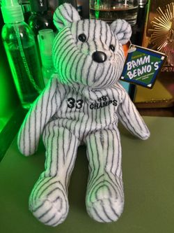 1998 NY YANKEES CHAMPS Salvino's BAMM BEANO'S DAVID WELLS Beanie Bear