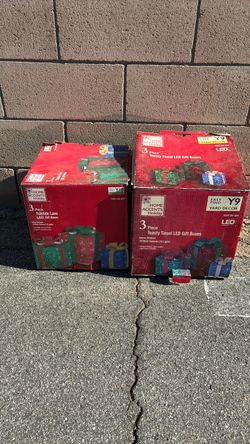 Home Accents Holiday 3-Piece LED Gift Box Sets (2)