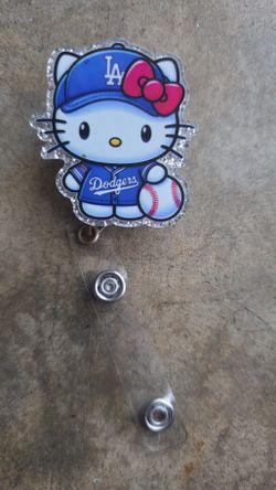 Dodgers Hello Kitty Badge Holder