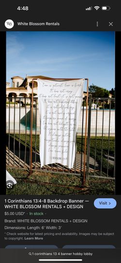 1 corinthians 13:4-8 cloth banner