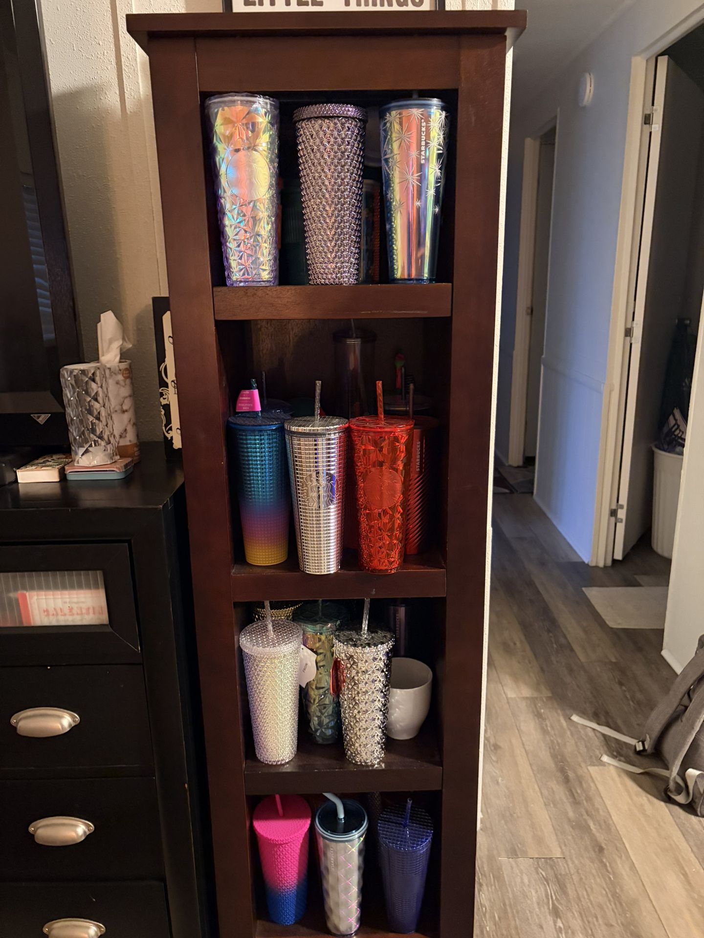 Cherry Wood Bookcase 4 Shelves 