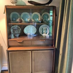 Beautiful Petite MCM China Cabinet/Hutch