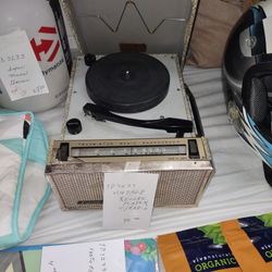 Vintage Record Player With Radio 