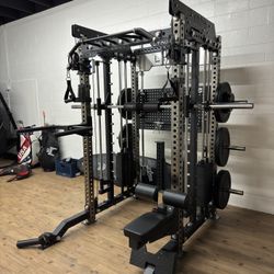 🔥Black Friday SALE Half Rack Functional Trainer w/Smith Machine | Gym Equipment | Squat Rack