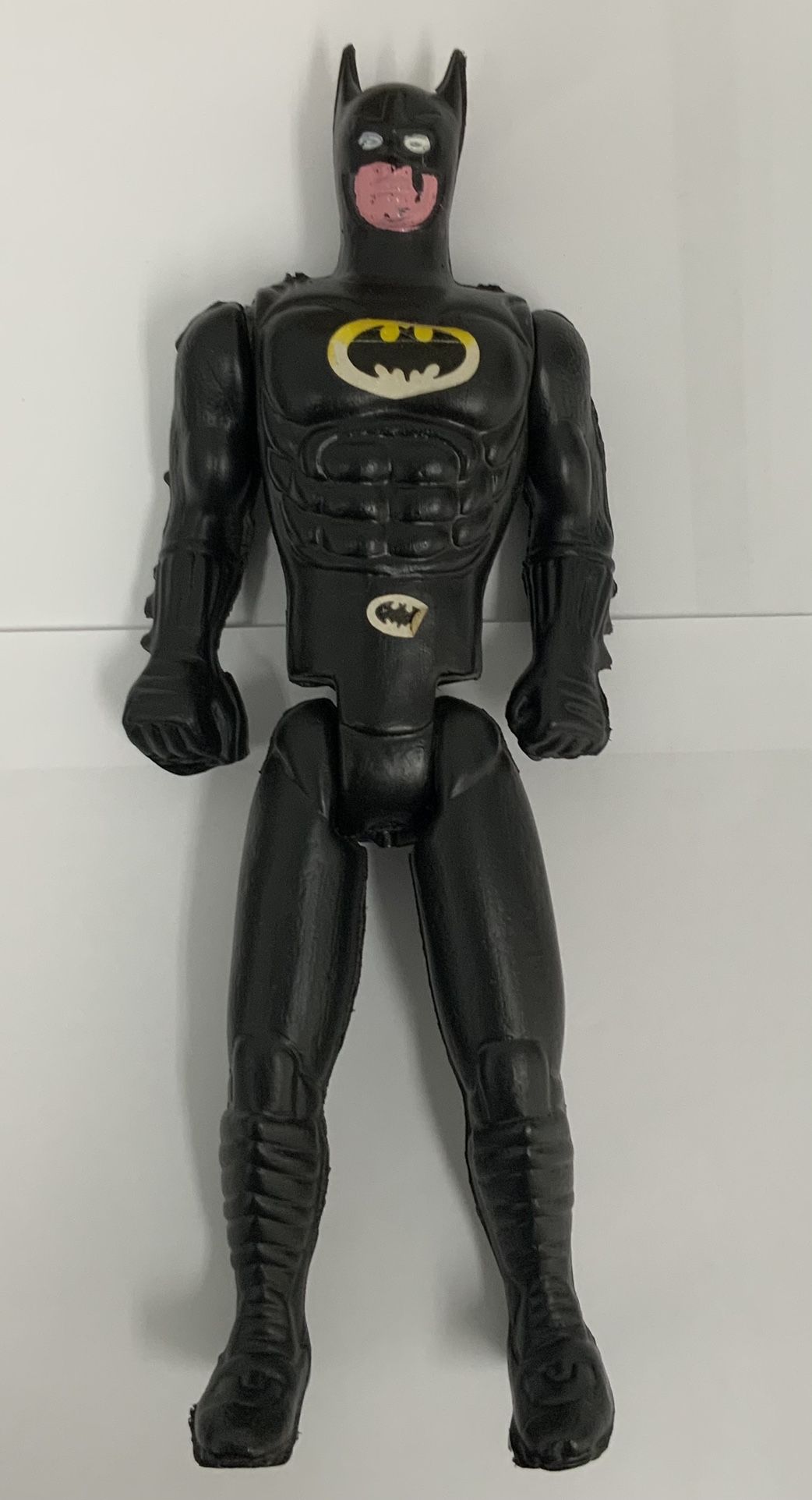 Batman Blown Hollow Plastic Mexican 13 Inch Action Figure Vintage Black Suit