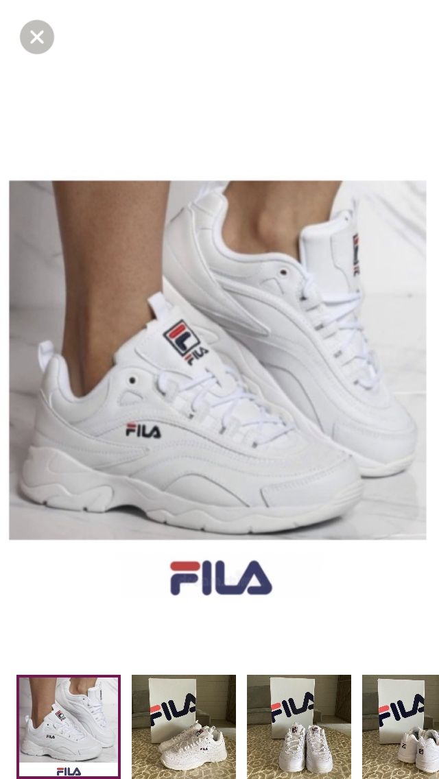 NEW! FILA Ray Disruptor Chunky Sneakers in White