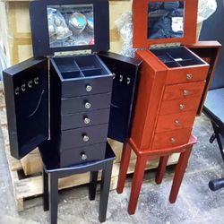  Jewelry Organizer Chest Box with Drawers & Mirror